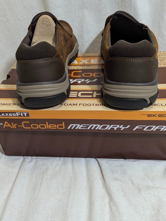 NIB Skechers Respected Catel Men’s Casual Shoe Dark Brown Size 12 main image 6